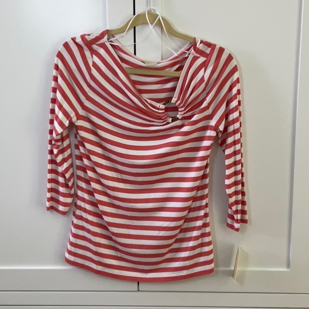 MICHAEL Michael Kors coral striped top